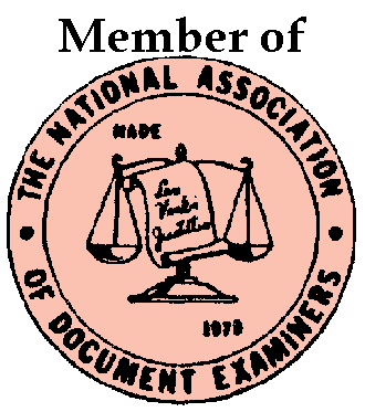 member of the National Association of Document Examiners